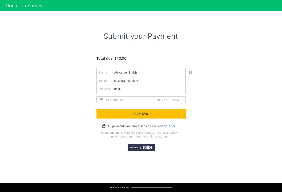 Stripe Partners Surveymonkey - 